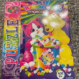 Lisa Frank Jigsaw Puzzle Rainbow Cat and Dog